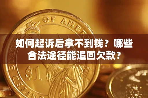 武汉如何起诉后拿不到钱？哪些合法途径能追回欠款？
