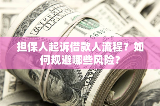 武汉担保人起诉借款人流程？如何规避哪些风险？