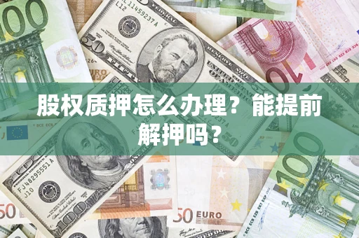 武汉股权质押怎么办理？能提前解押吗？